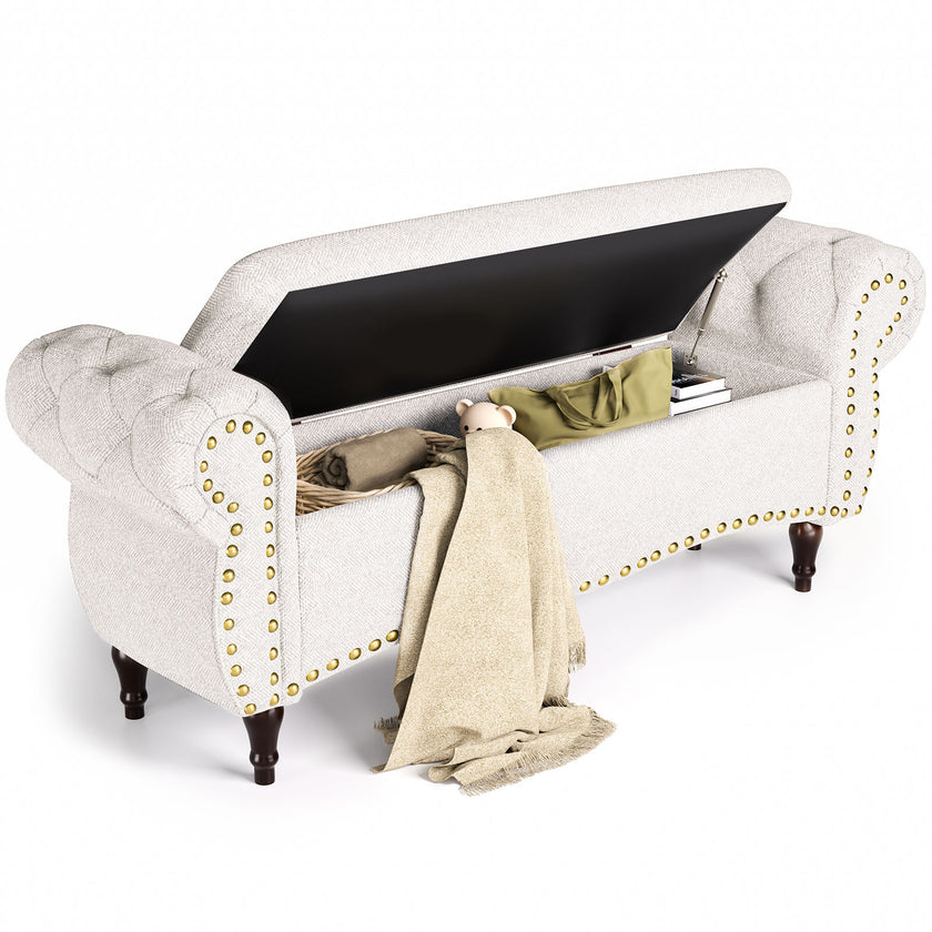 53 Length Upholstered Bench & Ottoman