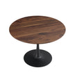 TULIP DINING TABLE ,Dia. 106cm ROUND, Nature Wood, GOLEN LEG 1pc Per Ctn