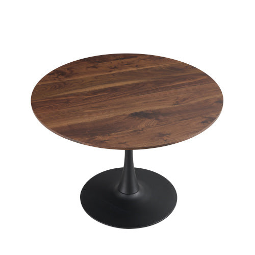 TULIP DINING TABLE ,Dia. 106cm ROUND, Nature Wood, GOLEN LEG 1pc Per Ctn