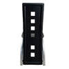 4pcs Long Backrest Square Hollow Decoration PU Leather Dining Chairs