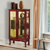 Display Cabinet With Adjustable Shelf And Mirrored Back Panel