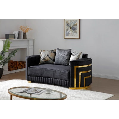 Soledad G00523A-L Loveseat , Black