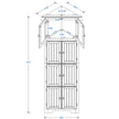 High Storage Cabinet With Door And 4 Shelves