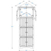 High Storage Cabinet With Door And 4 Shelves