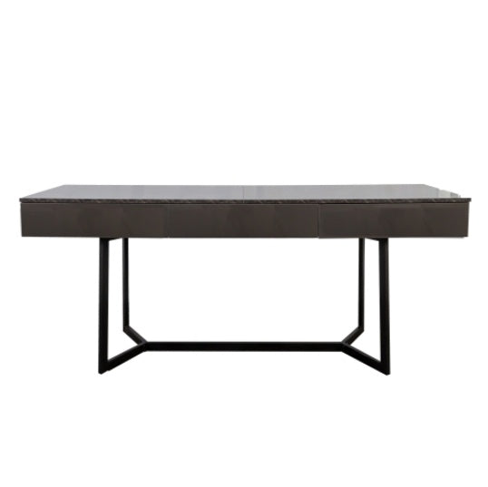 Modern Black 70.87  Computer Desk, Study & Work Desk  Y-Shaped Metal Legs