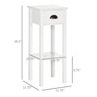 2-Tier Side Table With Drawer And Shelf, End Table For Living Room And Hallway, White