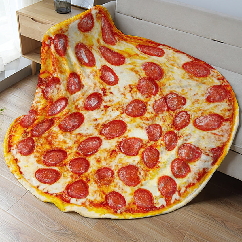 Pizza Blanket Round Travel Portable Cover Blanket Europe And America