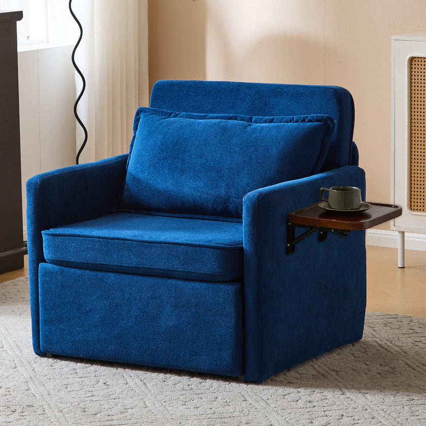 Adult Sleeper Chair Bed, 3-in-1 Convertible Sofa Chair Bed Pull-out Sofa Bed, Convenient Folding Tray Table With USB And Type-C Charging Ports For Living Room Cannot Be Sold On Temu