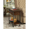 Modern Rustic Design 1pc Side Table Nightstand Multi-Colored Panels Oak Finish USB Outlet Sofa Side Table Home Furniture