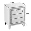21.5 Inch X15.8 InchX26.8 InchSilver Mirror Three Drawer Cabinet,Multi Functional Storage Cabinet