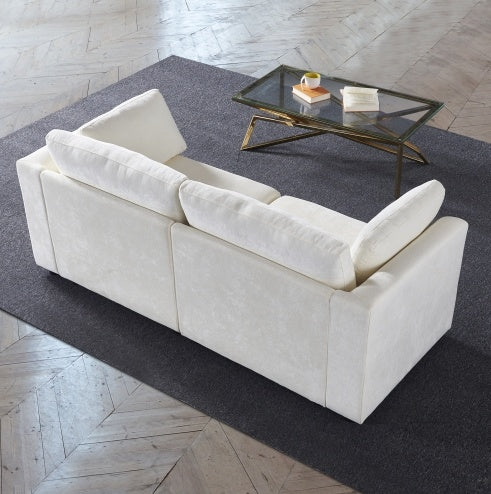 Modular Sofa Whiten Chenille Fabric, Simple And Grand, The Seat And Back Is Very Soft. This Is Also A KNOCK DOWN Sofa