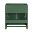 30'' Bathroom Vanity Without Top,Solid Wood Frame Bathroom Storage Cabinet With Soft Closing Doors,Frame Bathroom Storage Cabinet Only, Retro Style, Green
