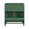 30'' Bathroom Vanity Without Top,Solid Wood Frame Bathroom Storage Cabinet With Soft Closing Doors,Frame Bathroom Storage Cabinet Only, Retro Style, Green