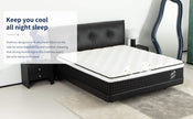 12 Inch Hybrid Mattress Individual Pocket Spring Memory Foam Cool Knitted Cover CertiPUR-US Black
