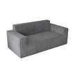 Sofa-in-a-Box, Memory Foam 3-Seater Couch, No Installation & Easy To Transport, Deep Seat Modern Sofa With Corduroy Fabric, Couch For Living Room, Bedroom, Apartment, Home Office,gray