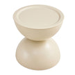 MILK WHITE Coffee Round Tables With STORGE MOVABLE TABLE TOP MULTIFUNCTIONAL END SIDE TABLE