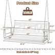 Wooden Outdoor Porch Swing With 2-Seat