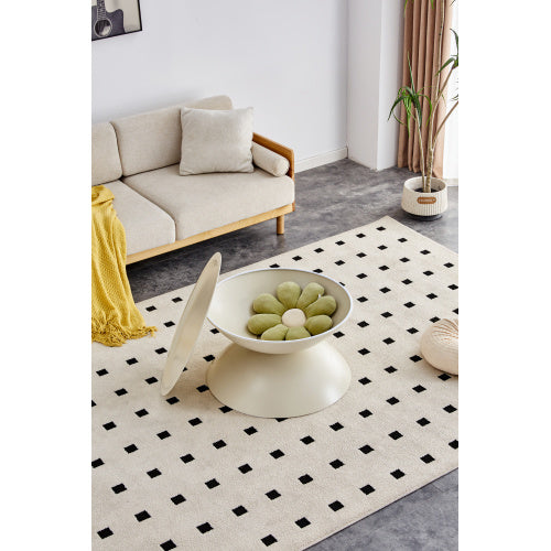 MILK WHITE Coffee Round Tables With STORGE MOVABLE TABLE TOP MULTIFUNCTIONAL END SIDE TABLE