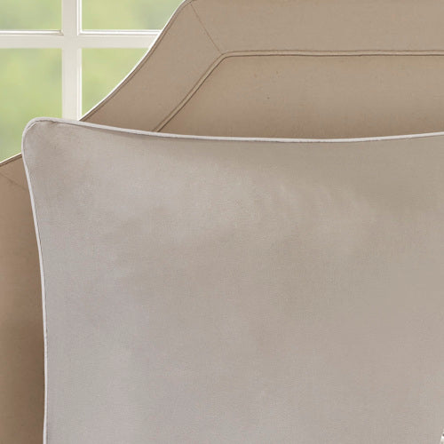 Embroidered 8 Piece Comforter Set Neutral King