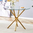 Circular Transparent Glass Dining Table