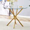 Circular Transparent Glass Dining Table