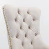 Modern, High-end Tufted Solid Wood Contemporary Velvet Upholstered Dining Chair With Golden Stainless Steel Plating Legs