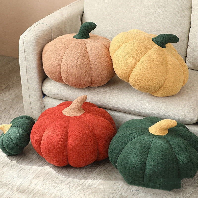 Pumpkin Round Silk Plush Pillow