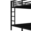 Metal California King Over California King Bunk Bed For Teens And Adults,Space-Saving Noise Reduced No Box Spring Needed, Black