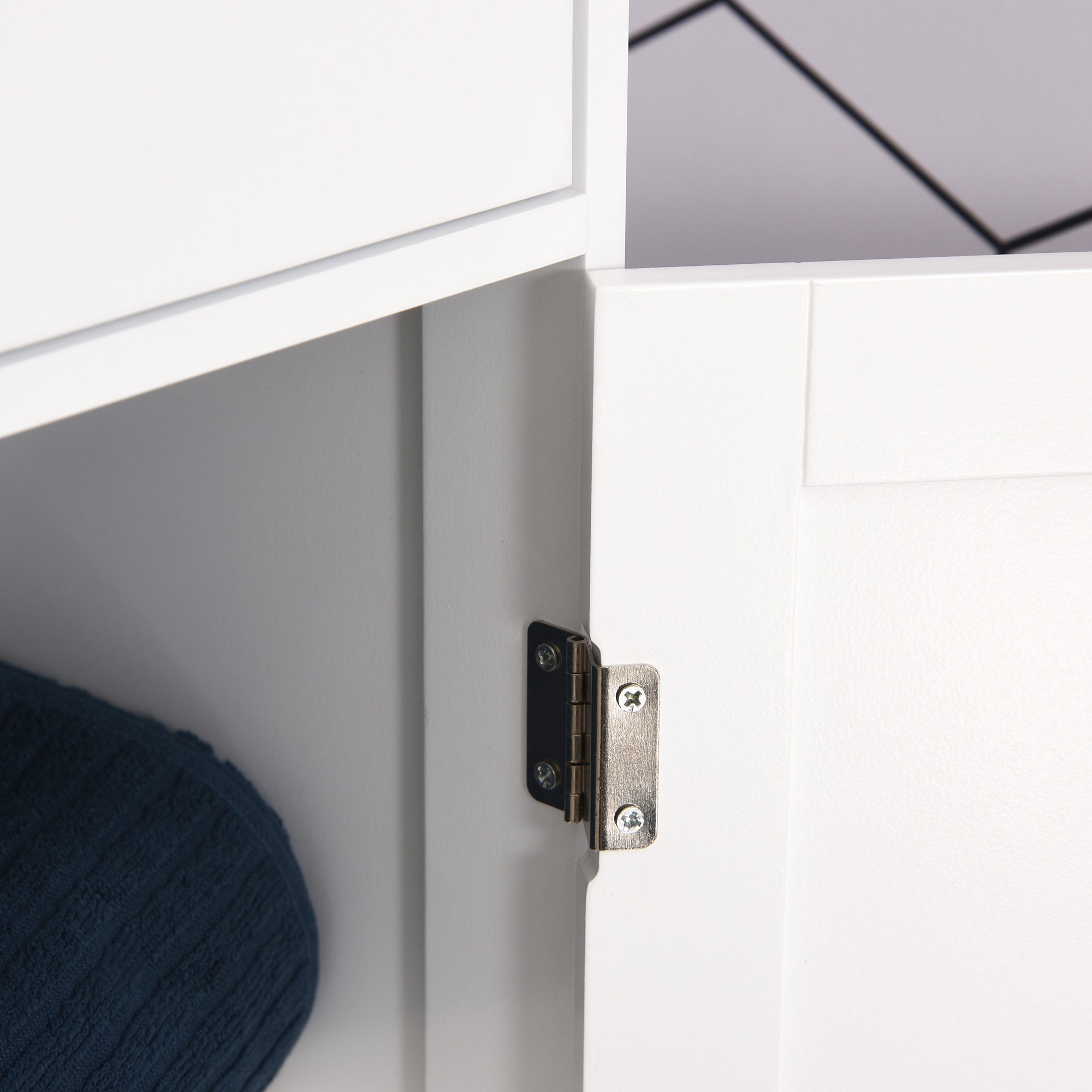 Kleankin Slim Bathroom Storage Cabinet Tall Narrow Linen Tower With Acrylic Door Drawer And Shelves White