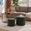 Ottoman, Multi-functional Combination Set Table Ottoman, Combination Of Ottoman And Table, With Drum Stool, With Storage Space