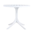 Modern White Round Plastic Table  36 Inch IndoorOutdoor Dining Table & Coffee Table, Lightweight Polypropylene All-Weather Patio Table For Garden, Courtyard, Kitchen, Camping