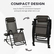 Relaxation Redefined  Grey Zero Gravity Rocker With Headrest, Tray  Phone Holder