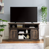 Media Console Table With Storage Cabinet, Mid Century Style Entertainment TV Table, Multipurpose Sliding Door TV Cabinet Large Storage Space,