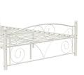 Full Size Unique Flower Sturdy System Metal Bed Frame With Headboard And Footboard