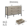 Wooden Dresser With 6 Drawers, Wooden Lockers