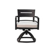 Outdoor Patio Aluminum Swivel Rocker 2PCS With Outdoor-grade Sunbrella Fabric Cushions, Ember Black