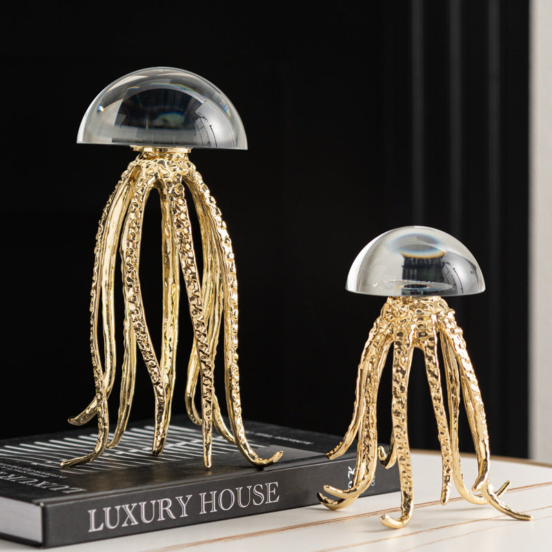 Jellyfish Decoration Metal Ocean Art Theme