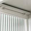 Modern Two-Door Wall Cabinet With Glass Doors And Open Shelf