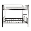 Twin-Over-Twin Bunk Bed With Metal Frame And Ladder, Space-Saving Design,White