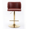 A A Furniture Swivel Barstools Adjustable Height, Modern PU Upholstered Stools