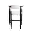 Modern Boucle Bar Stools Set Of 2 Modern Upholstered Bar Height Barstools Vintage High Island Chairs With Metal Frame Back Arms For KitchenHome Pub Dining Room