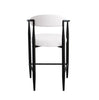 Modern Boucle Bar Stools Set Of 2 Modern Upholstered Bar Height Barstools Vintage High Island Chairs With Metal Frame Back Arms For KitchenHome Pub Dining Room