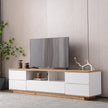 Modern TV Stand For Up To 80'' TVs, Media Console With Multi-Functional Storage