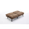 Leatehr Feeling Brown Convertible Folding Modern Sofa Bed