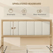 Full Bed Frame With Headboard Full Size Platform Bed Frame With Wooden Slats No Box Spring Needed Easy Assembly Oak