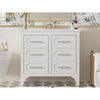 36'' Bathroom Vanity With Resin Sink Combo, Free Standing Single Vanity Set With Four Drawers, Solid Wood Frame Bathroom Storage Cabinet