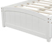 Twin Size Platform Bed With Two Drawers, White