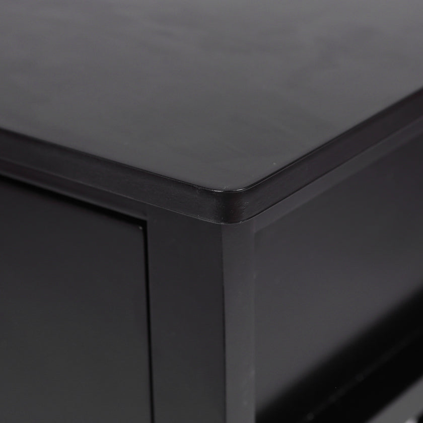 Black, MDF Painted, 40x30x55cm, Bedside Table