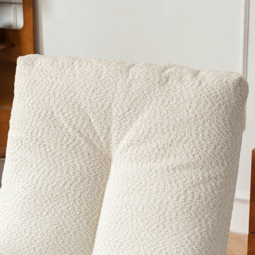 Accent Rocking Chair With Footrest High Back Rubber Wood Rocking Legs Bedroom Living Space