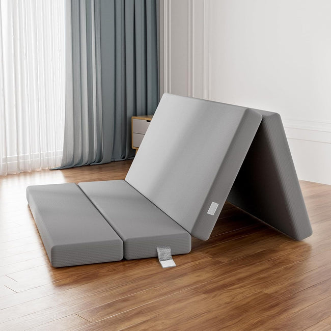 Single Bed Foldable Mattress,  Folding Mattress Upper Sofa Mattress, Double Folding Memory Foam Folding Sofa Bed For Camping, Flooring, Travel, Guests, RV, Washable Cover And Easy S